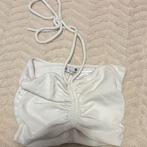 Zara White Halter Top